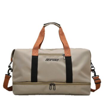 unisex yoga training tote with shoe compartment wet pocket