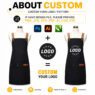 water resistant polyester apron for restaurant