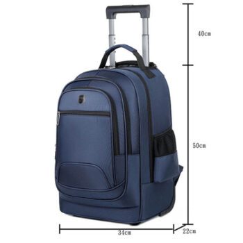 waterproof business travel laptop trolley backpack