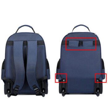 waterproof business travel laptop trolley backpack 4