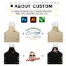 waterproof canvas apron with multi pocket 2