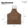 waterproof canvas apron with multi pocket 3