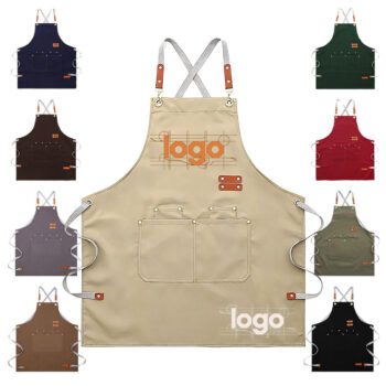 waterproof canvas apron with multi pocket