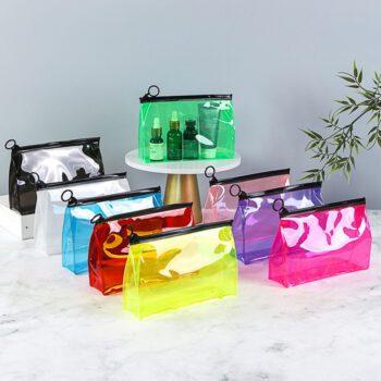waterproof clear cosmetic bag with zipper 1