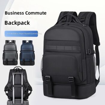 waterproof oxford laptop backpack with shoe compartment