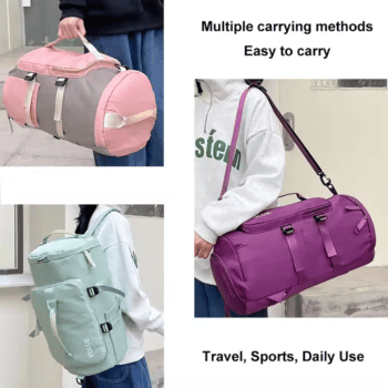 waterproof sports travel bag with zipper