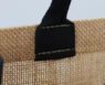 wholesale black burlap jute tote bag 3