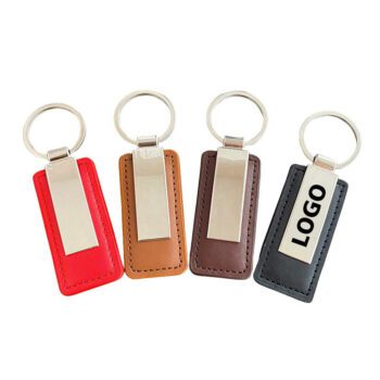 wholesale custom pu leather car keychains