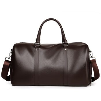 wholesale oem lightweight pu leather travel sports duffel 5