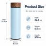 wood grain lid insulated stainless steel thermos flask 3