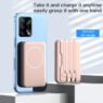 10000mah fast charging wireless power bank with built in cables 4