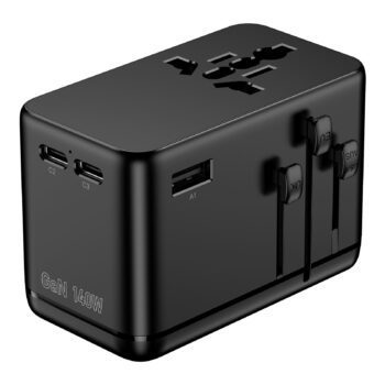 140w gan 2ac universal travel adapter usb c wall charger