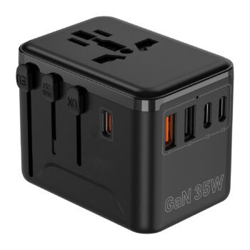35w gan portable universal travel power strip adapter 6