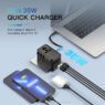 35w pd gan fast charging universal travel adapter with cable 2