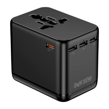 35w pd gan small universal travel adapter with usb ports
