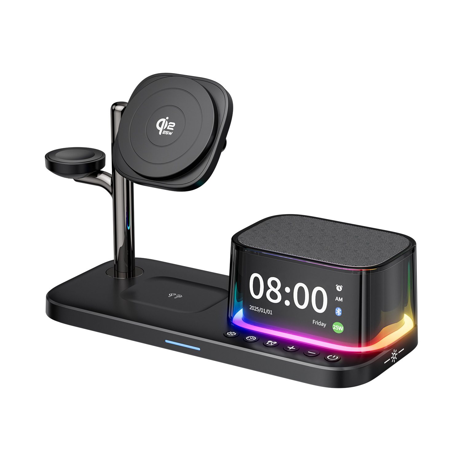 6 in 1 qi2 25w wireless charging station with semiconductor cooling 6 in 1 qi2 25w wireless charging station with semiconductor cooling