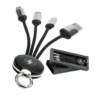custom light up logo 3 in 1 keyring charging cable 2