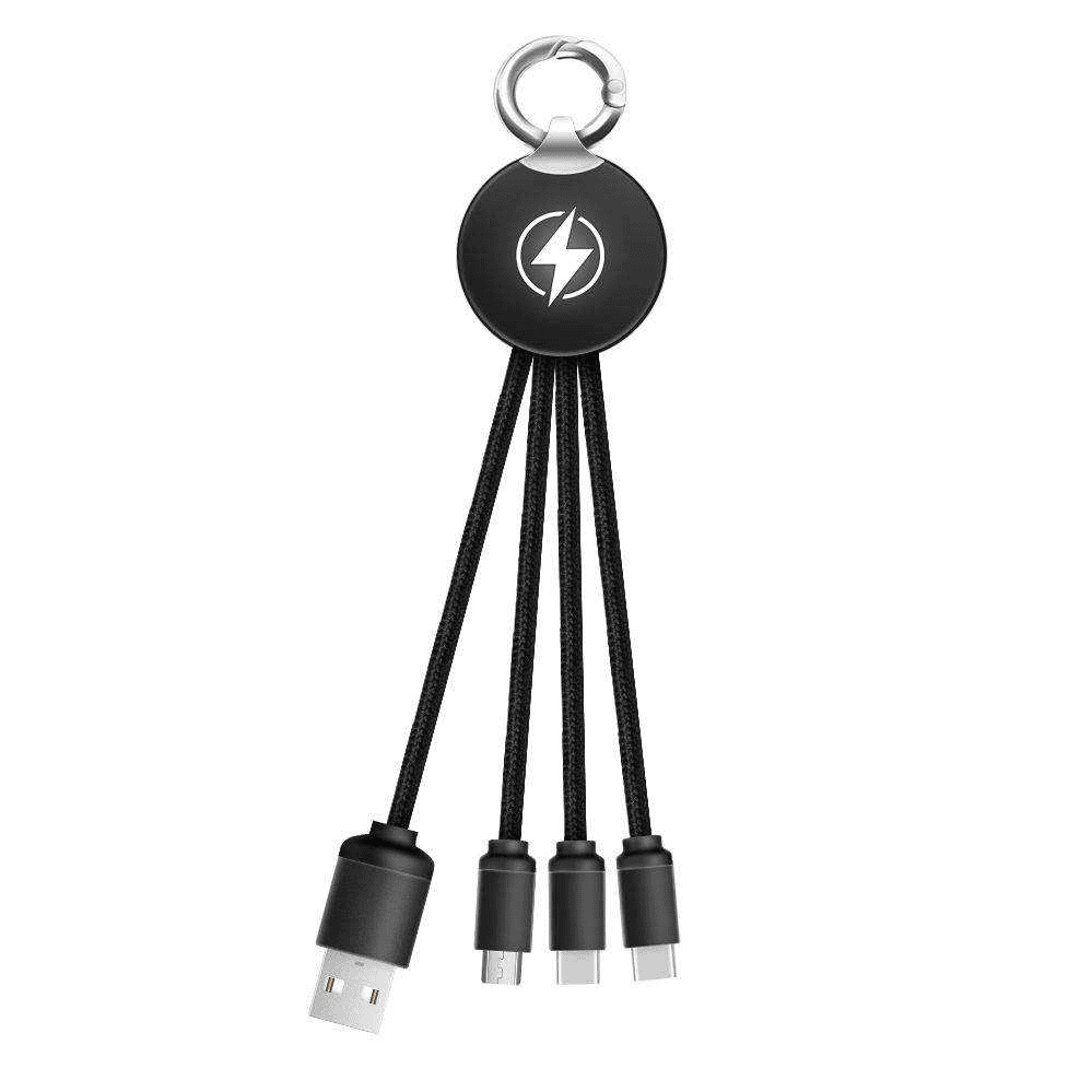 custom light up logo 3 in 1 keyring charging cable custom light up logo 3 in 1 keyring charging cable