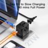 custom logo 27w gan universal travel adapter with usb ports 2