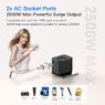 custom logo 27w gan universal travel adapter with usb ports 3