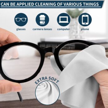 custom logo microfiber glasses cleaning cloth