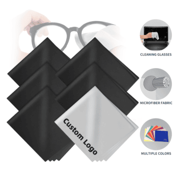 custom logo microfiber glasses cleaning cloth