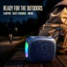 custom retro fabric wireless speaker with rgb lighting 4