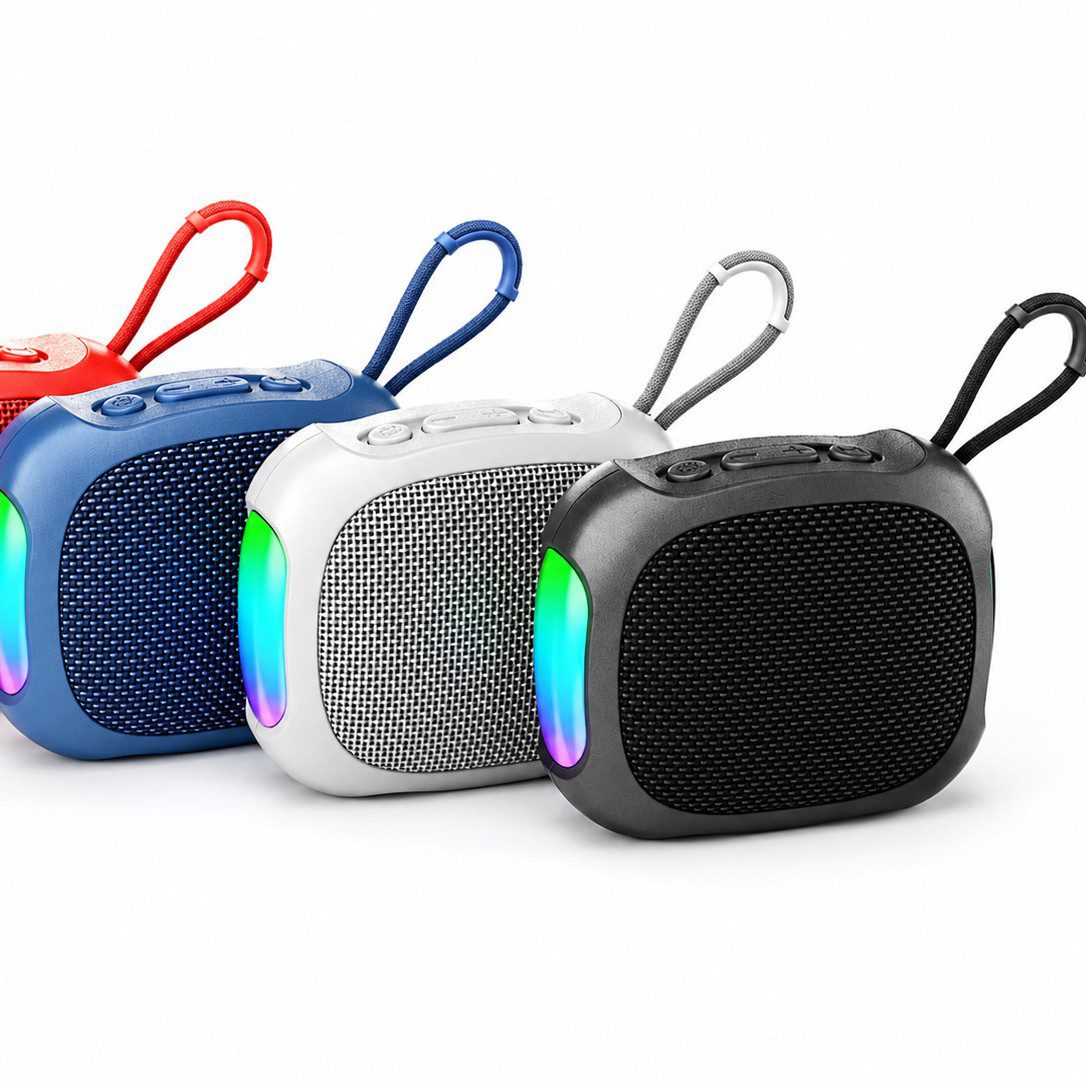 custom retro fabric wireless speaker with rgb lighting custom retro fabric wireless speaker with rgb lighting