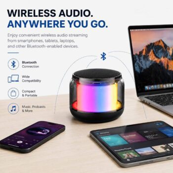 custom rgb light portable mini wireless speaker with fm radio 1