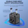 international all in one travel adapter with type c fast charging 4