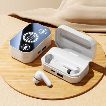 m154 wireless earbuds with large screen digital display 8