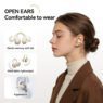 m160 leather texture ear clip wireless earbuds with makeup mirror 5