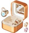 m161 ear clip open ear wireless earbuds with makeup mirror led light 7