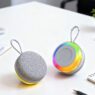 portable heavy bass wireless speaker with led lights 4
