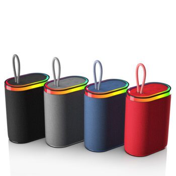 portable rgb wireless speaker with dual bass diaphragm