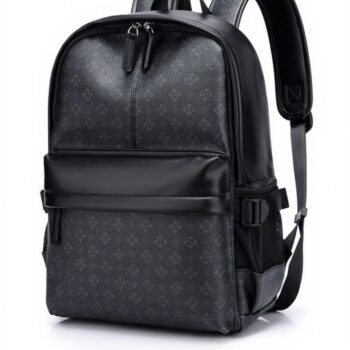 checkered print waterproof laptop business backpack 1