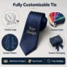 custom 100 polyester tie for men printed silky ties with logo 4