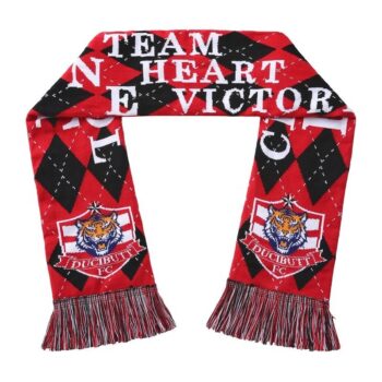 custom acrylic jacquard fan scarf for sports team merchandise 1