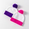custom embroidered pom pom winter knit beanie 2