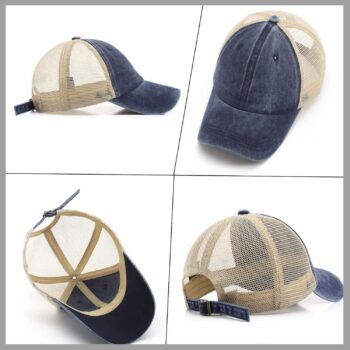 custom embroidered unstructured vintage mesh trucker hat 1