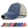 custom embroidered unstructured vintage mesh trucker hat