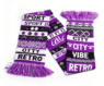 custom jacquard acrylic knit scarf for football clubs