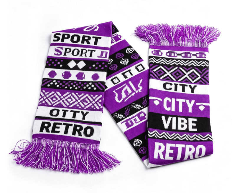 custom jacquard acrylic knit scarf for football clubs custom jacquard acrylic knit scarf for football clubs