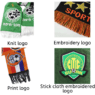 custom jacquard knit football scarf with fringes