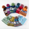 custom jacquard patterned acrylic winter knit beanie