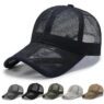 custom jacquard weave breathable mesh baseball cap