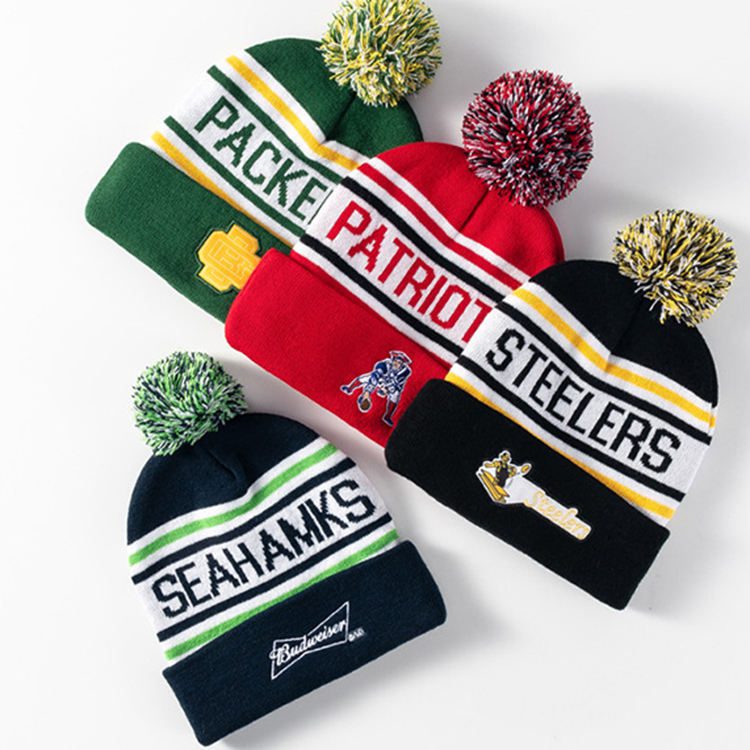 custom logo embroidered jacquard acrylic knit beanie custom logo embroidered jacquard acrylic knit beanie