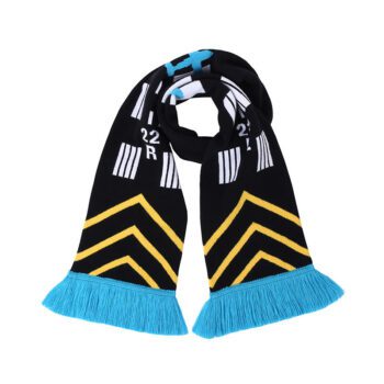 custom logo knitted beanie and scarf set for corporate holiday gifts 1
