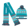 custom logo knitted beanie and scarf set for corporate holiday gifts 2