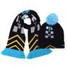 custom logo knitted beanie and scarf set for corporate holiday gifts